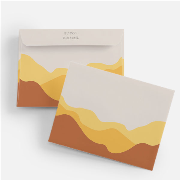 Custom envelopes in various sizes and styles
