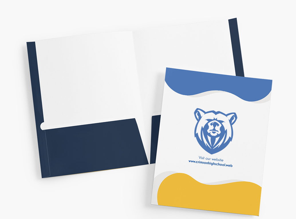 branded folders for schools